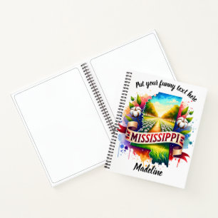 Carnet Aquarelle du Mississippi au crépuscule