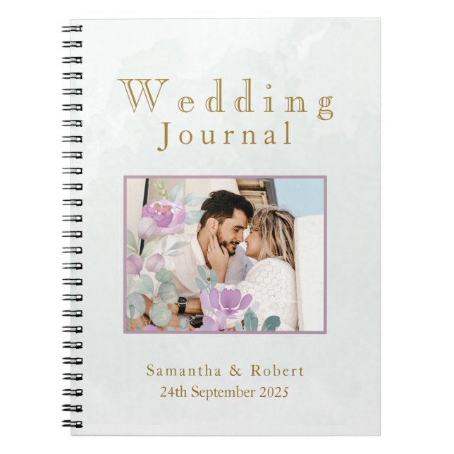 Carnet Aquarelle eucalypse sauge vert Photo (Devant)