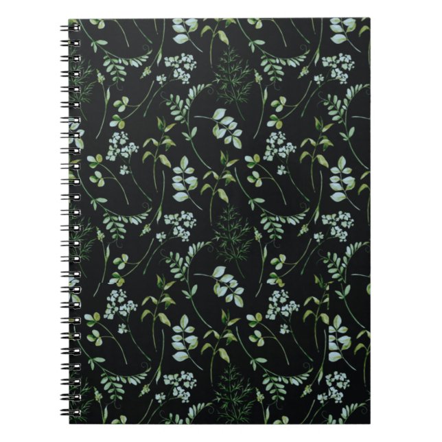 Carnet Aquarelle Eucalyptus Feuilles de verdure (Devant)
