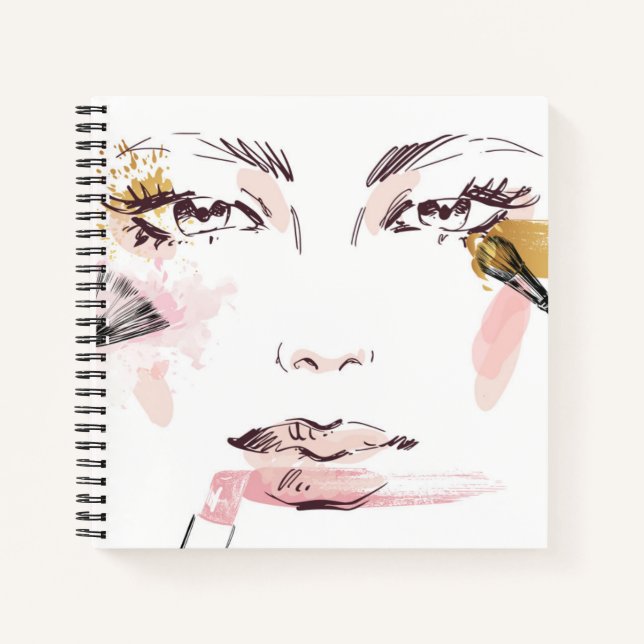 Carnet Aquarelle face maquillage (Devant)