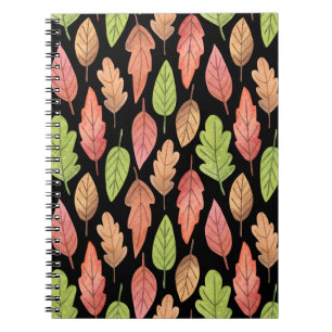 Carnet Aquarelle feuilles d'automne : motif transparent