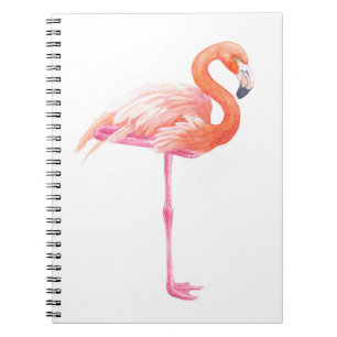 Carnet aquarelle Flamant rose