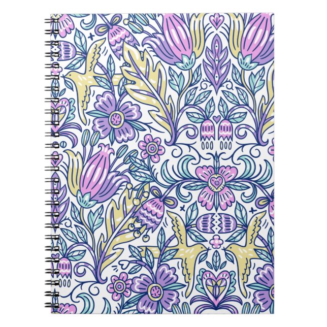 Carnet Aquarelle Fleur coloré Nature Élégante (Devant)