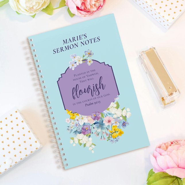 Carnet Aquarelle Fleurs de printemps Bible Verse Personna (Créateur téléchargé)