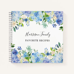 Carnet Aquarelle Floral Personnalisé Recette Ordinateur