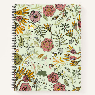 Carnet Aquarelle Florale Fleurs d'abeille Élégante Modern