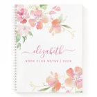Aquarelle florale Monogramme de corail rose person