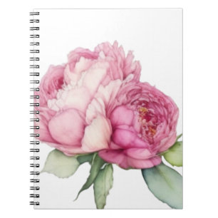 Carnet Aquarelle florale rose pis rose roses roses