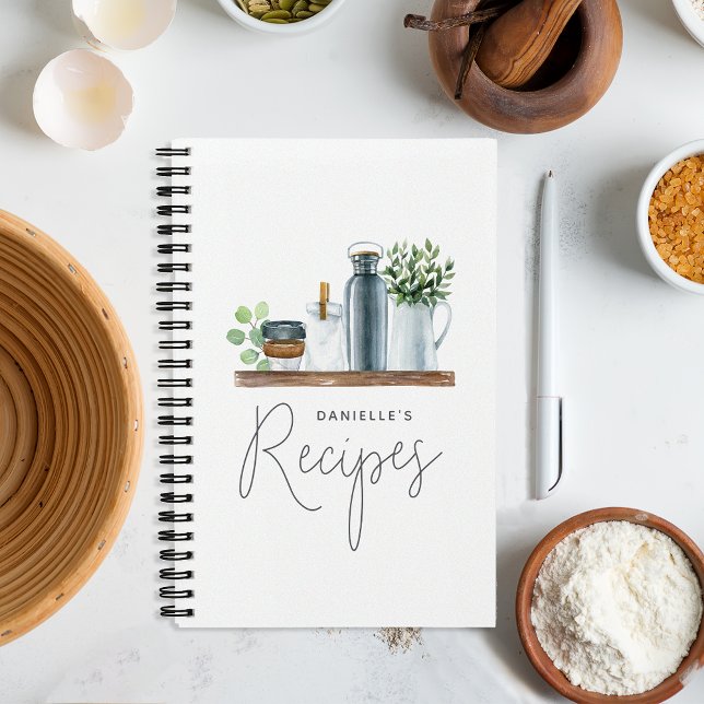Carnet Aquarelle Fournitures de cuisine Recette personnal (Créateur téléchargé)