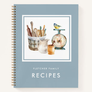 Carnet Aquarelle Fournitures de cuisson Vintages Recette