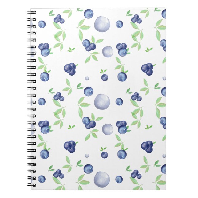 Carnet Aquarelle fraîche d'été Blueberry (Devant)