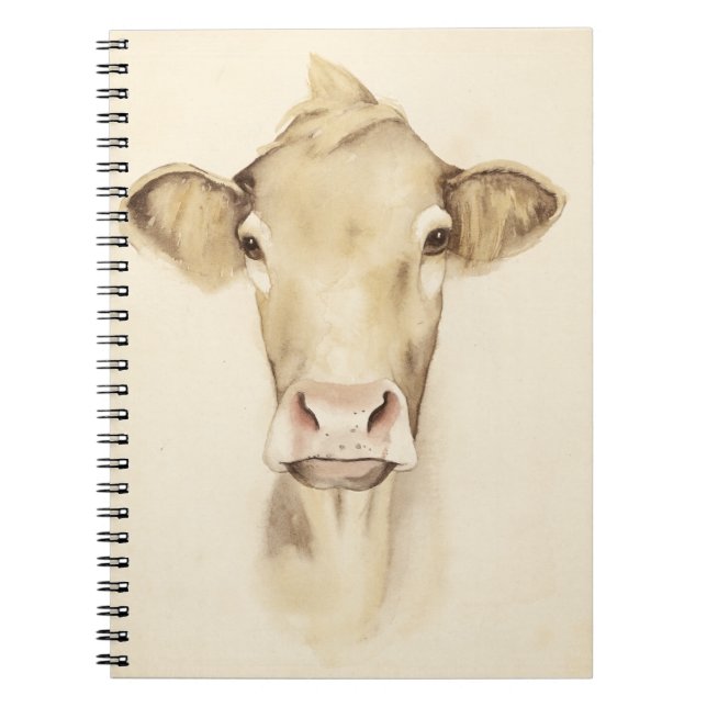 Carnet Aquarelle Grange Animaux | Vache (Devant)