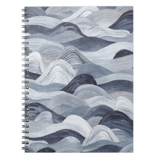 Carnet Aquarelle Indigo Vague sans fil