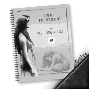 Carnet Aquarelle Inspiration Femme Trauma Monogramme