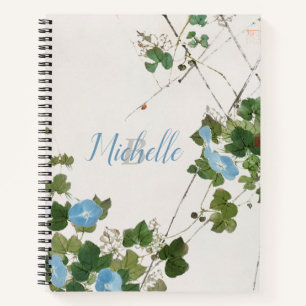 Carnet Aquarelle japonaise Fleur Bleue Botanique