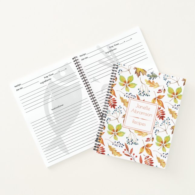Carnet Aquarelle L'automne laisse le bloc-notes de la rec (Intérieur)