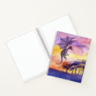 Aquarelle mignonne violet magique Dragon volant