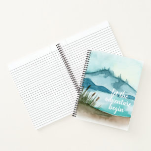 Carnet Aquarelle moderne Nature Commençons l'aventure