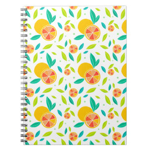 Carnet Aquarelle Motif Oranges sucrées
