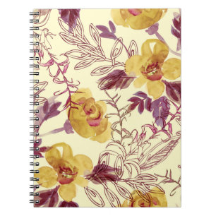 Carnet Aquarelle Motif transparent avec élément profilé
