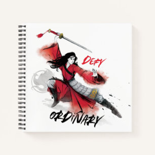 Carnet Aquarelle Mulan "Defy Ordinary"