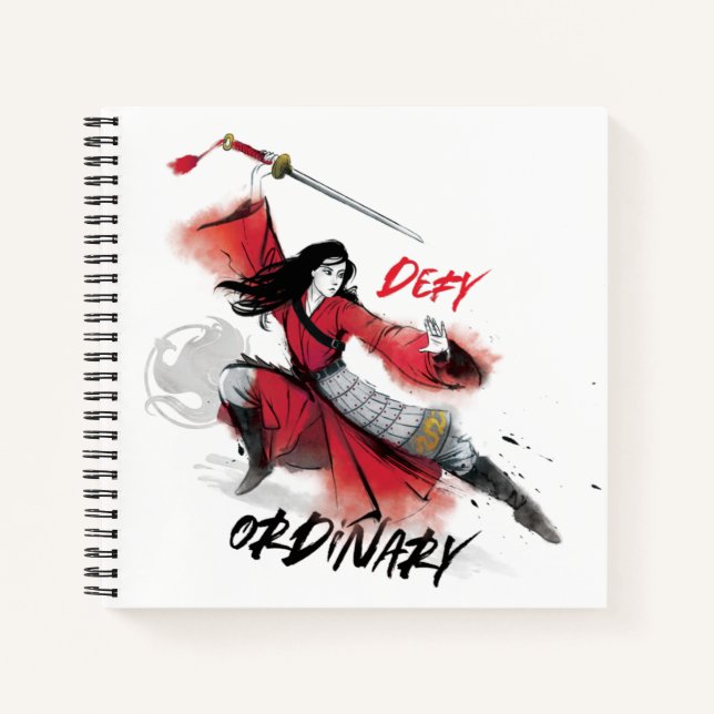 Carnet Aquarelle Mulan "Defy Ordinary" (Devant)
