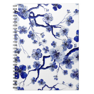 Carnet "Aquarelle orientale motif avec branche sakura. S