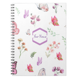 Carnet Aquarelle papillon que vous pouvez customiser