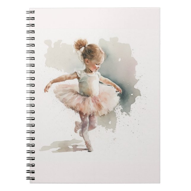 Carnet aquarelle petite, latina mignonne en robe rose (Devant)
