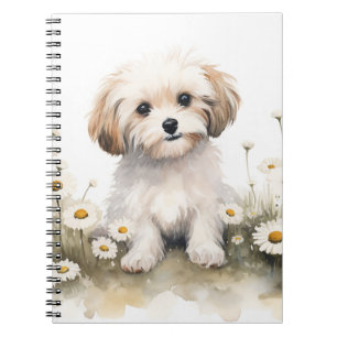 Carnet Aquarelle Poodle dans les marais