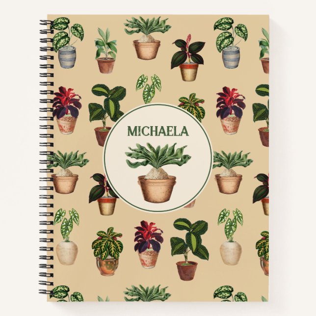 Carnet Aquarelle Poted Plante Terracotta Nom des pots (Devant)