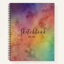 Aquarelle Rainbown Elegant Calligraphy Sketchbook