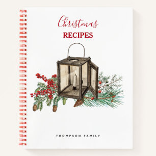 Carnet Aquarelle Recette de canneberges de Noël