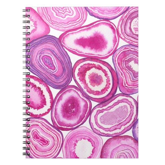 Carnet Aquarelle rose (Devant)