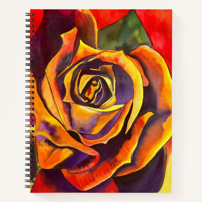 Carnet Aquarelle Rose d'or (Devant)