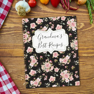 Carnet Aquarelle Rose Fleurs Floral Grandma Recette