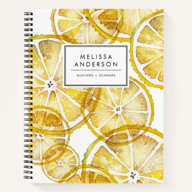 Carnet Aquarelle rustique Filières Motif personnalisé (Devant)