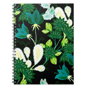 Carnet Aquarelle sans couture motif avec fleurs d'imagina