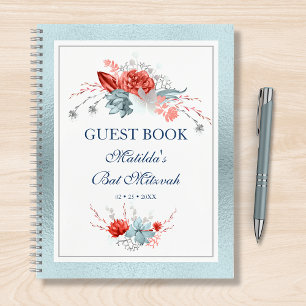 Carnet Aquarelle Succulent Floral Bat mitzvah botanique