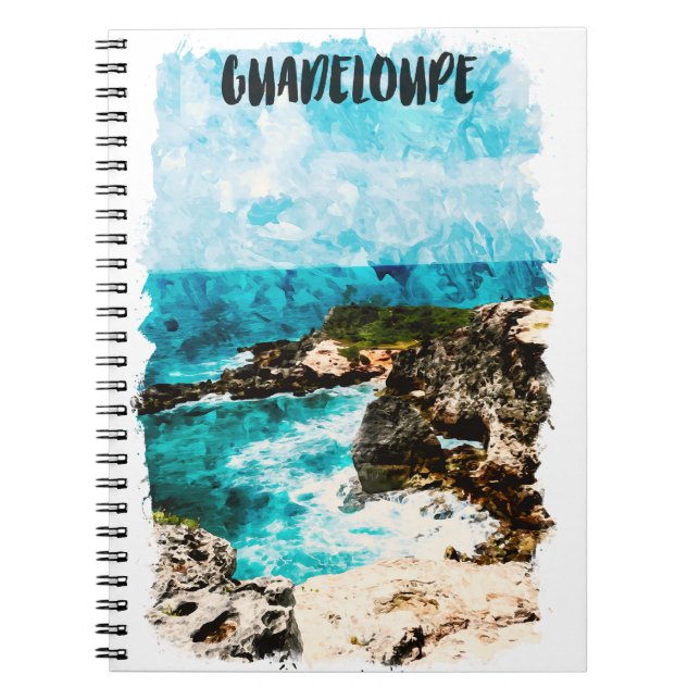 Carnet Aquarelle tropicale Guadeloupe Caraïbes (Devant)
