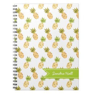Carnet Aquarelle tropicale Motif d'ananas