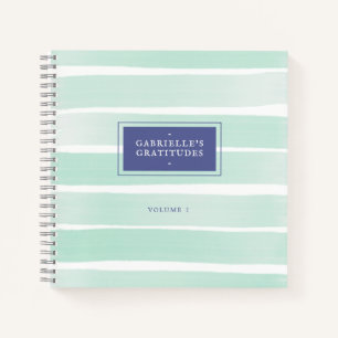 Carnet Aquarelle verte à la menthe Grille sur mesure Grat