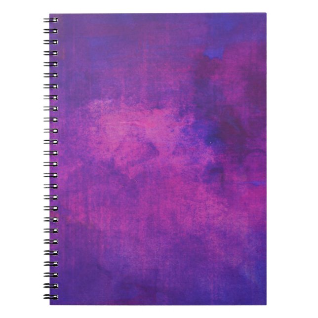 Carnet Aquarelle violette et rose Arrière - plan Abstrait (Devant)