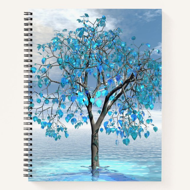 Carnet Arbre bleu cristal (Devant)