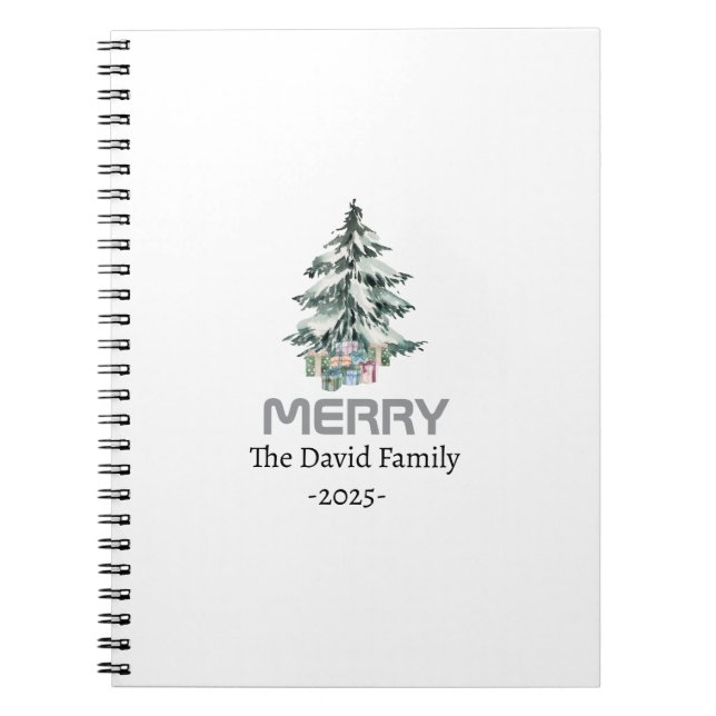 Carnet Arbre botanique du pin blanc de neige (Devant)