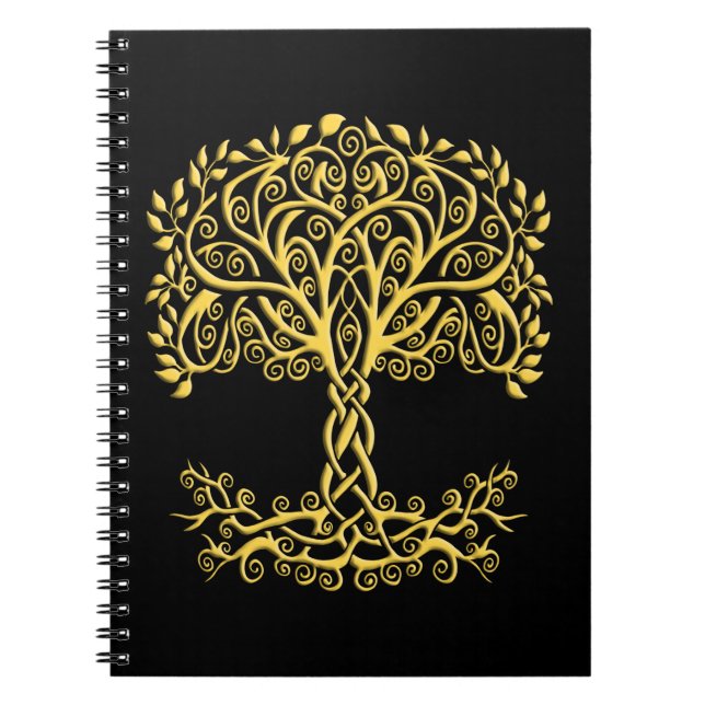 Carnet Arbre Celtique Jaune (Devant)