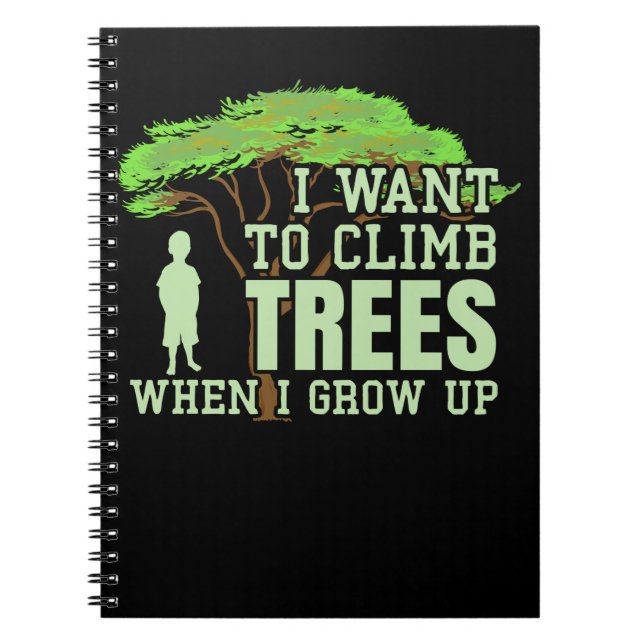 Carnet Arbre Climber futur Arboriste Funny Arbre Escalade (Devant)