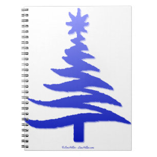 Carnet Arbre de Noël Cobalt bleu