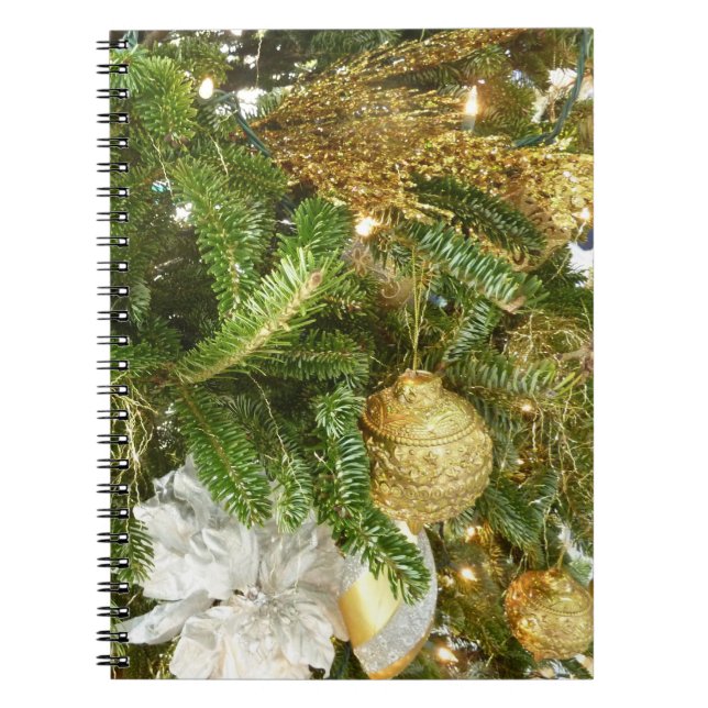 Carnet Arbre de Noël I Argent et Or (Devant)