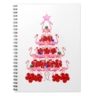 Carnet Arbre de Noël Père Noël Pink Flamant rose